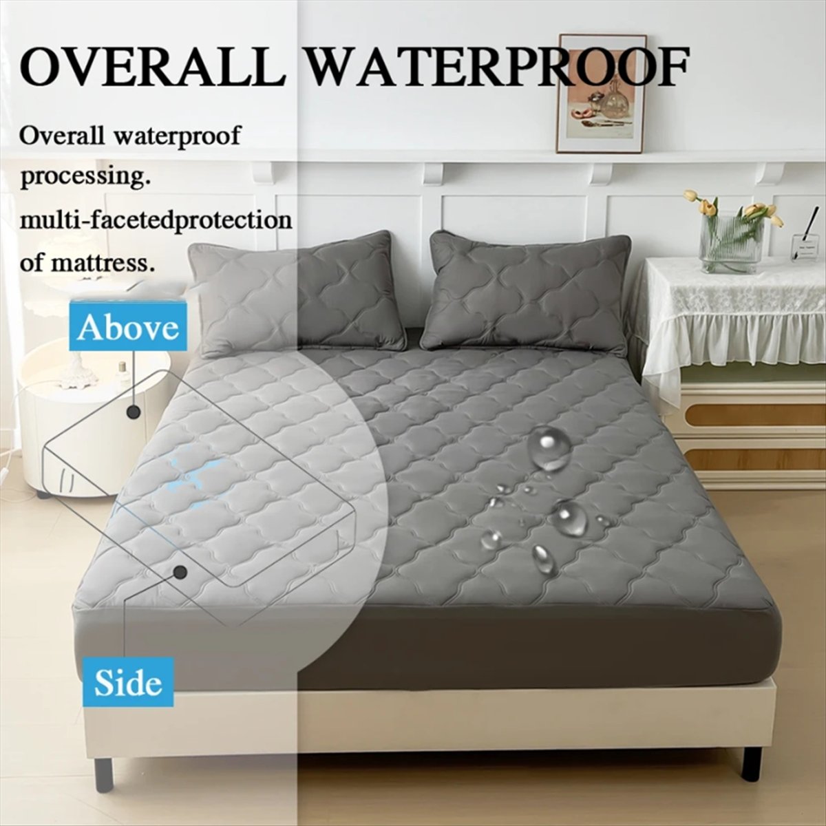 Bed Sheet Microfiber - Su Geçirmez Uyumlu Çarşaflar, Yatak Pedleri