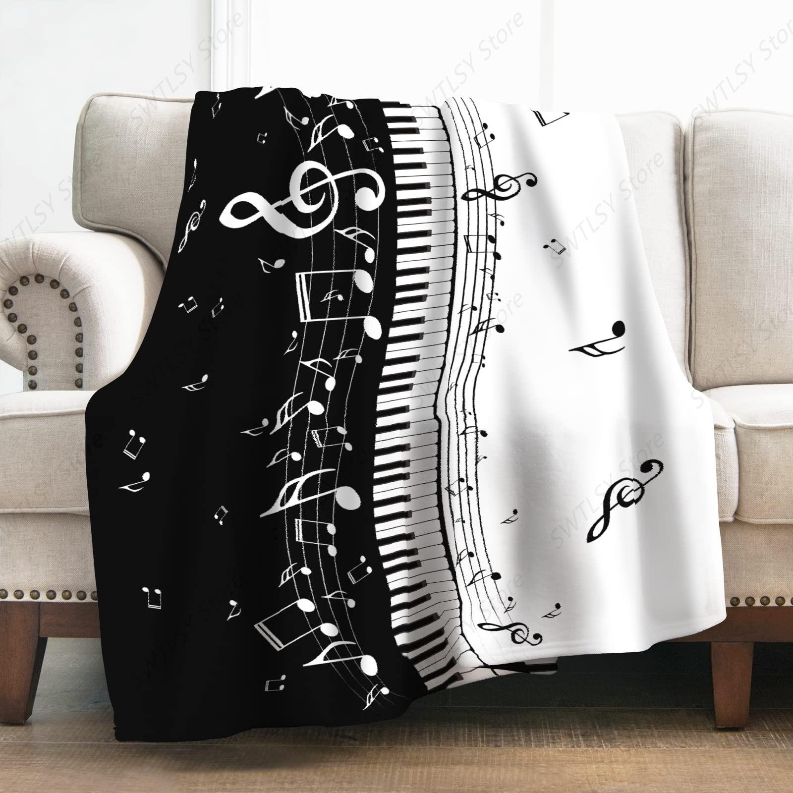 Home Textiles Notes - Kadınlar Kızlar Erkekler için Müzik Battaniyesi