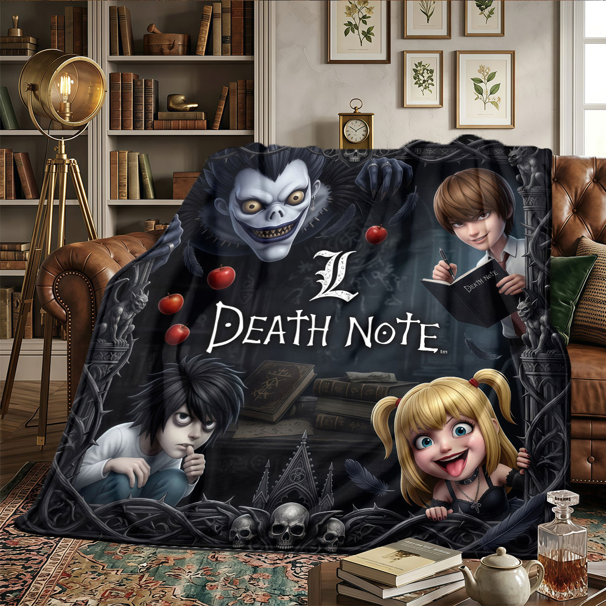 Home Textiles Notes - Death Note Desenli Ev Battaniyesi Kanepeler