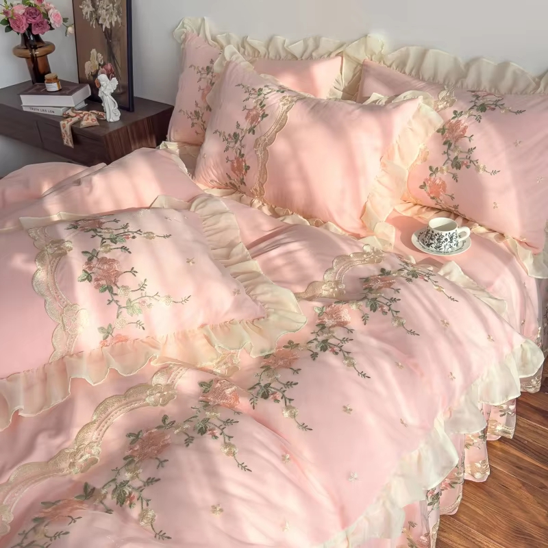 Bed Sheet Microfiber - Princess Ruffle 3 Parça Yatak Örtüsü
