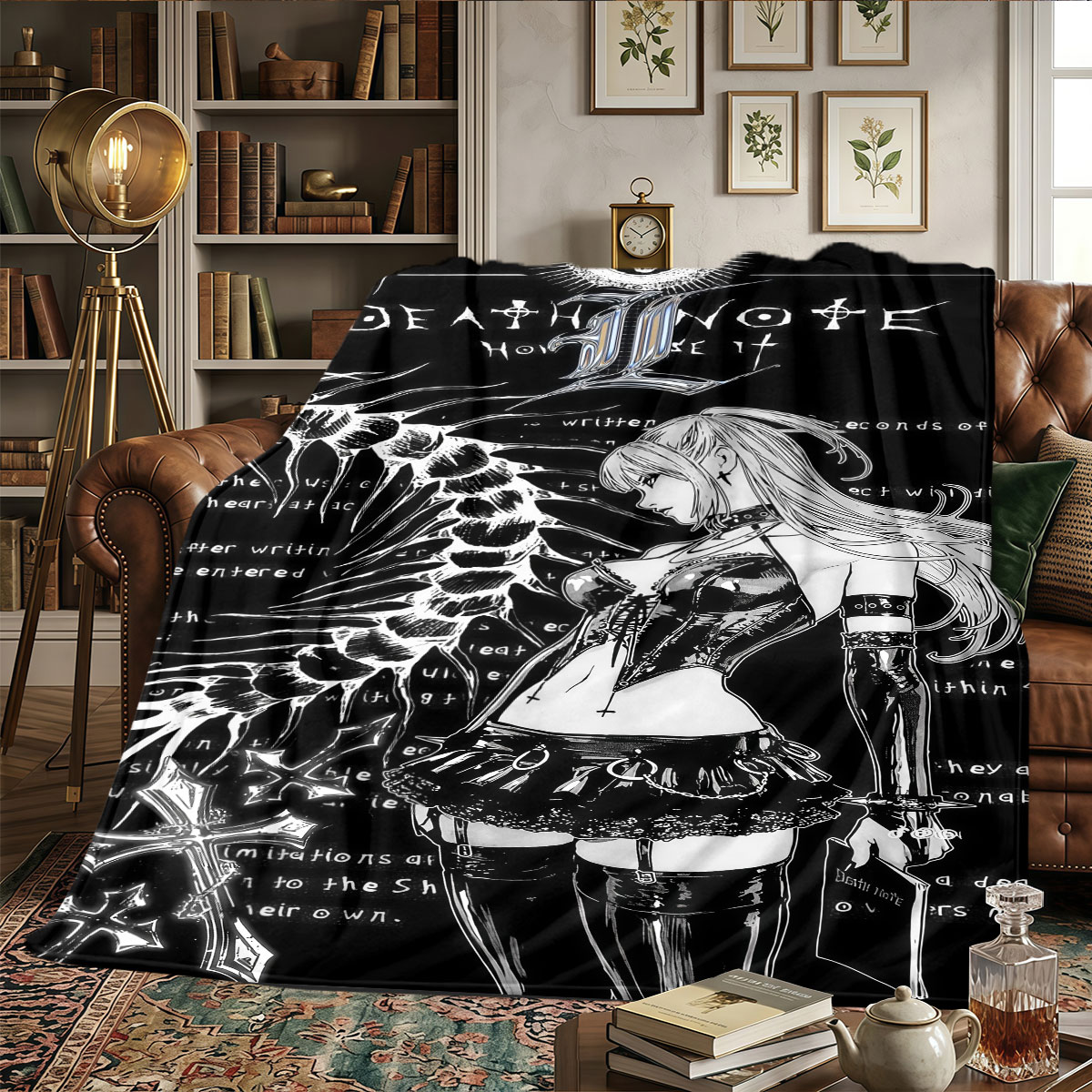 Home Textiles Notes - Death Note Desenli Ev Battaniyesi Tüm
