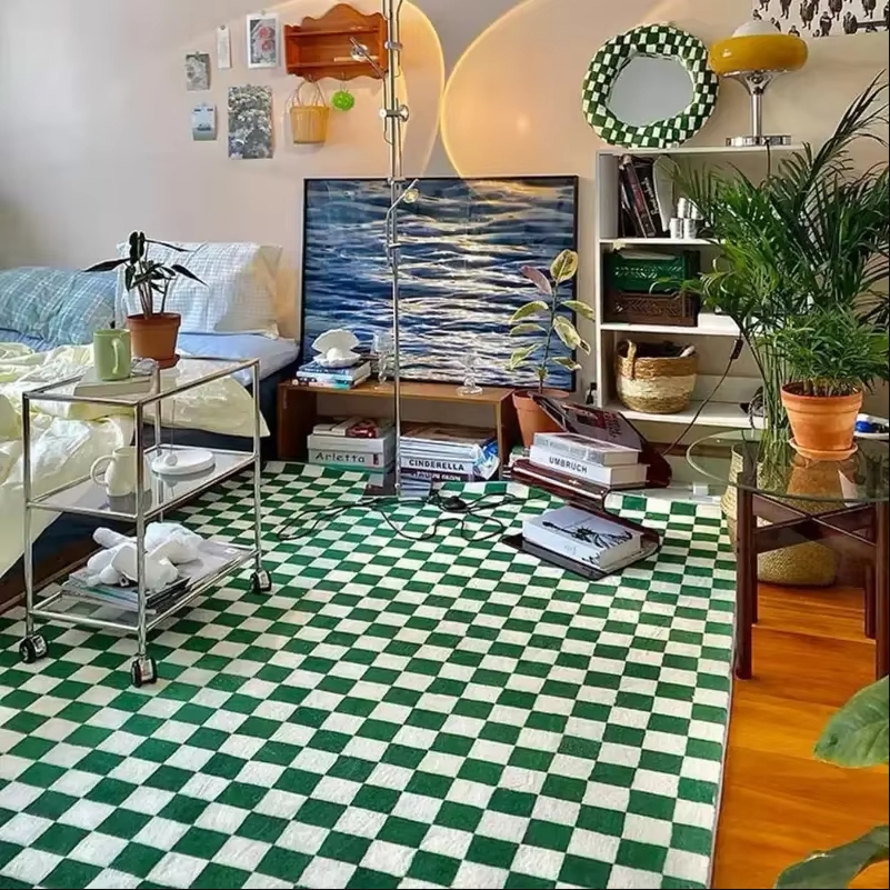 VIKAMA Damalı Halı Oturma Odas - Home Textiles Plaid incelemesi ve fiyatı