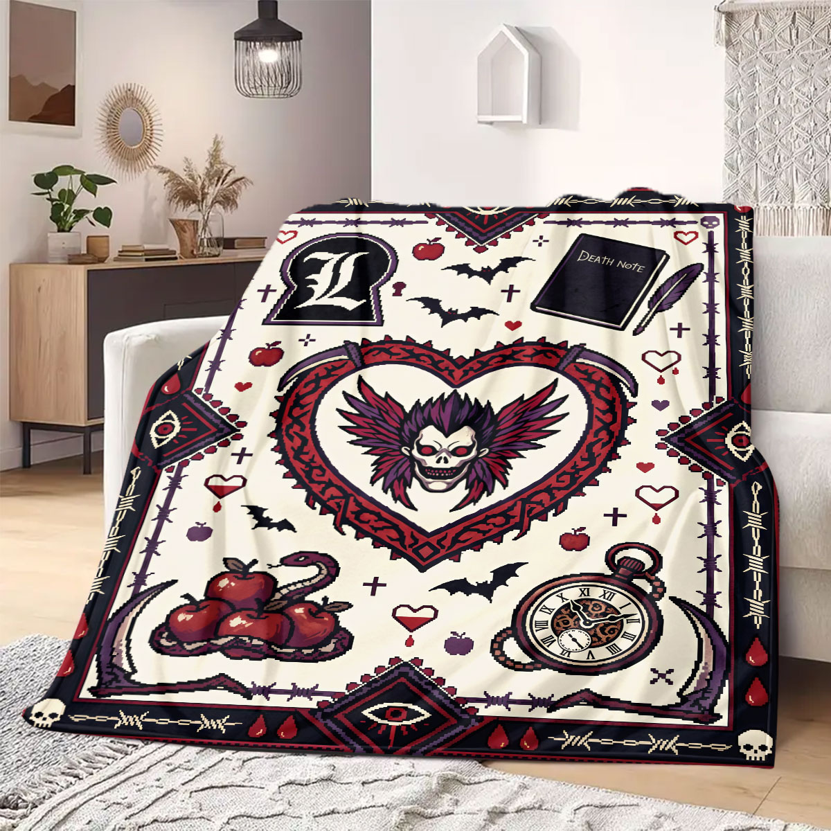 Death Note Radyant Baskılı Fla - Home Textiles Notes incelemesi ve fiyatı