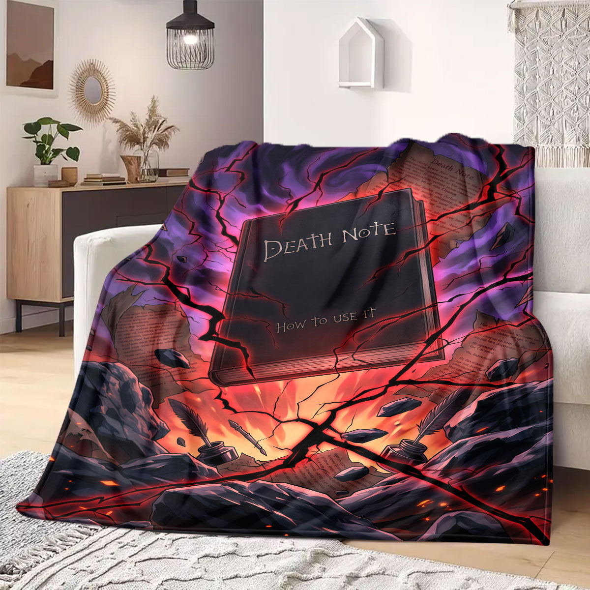 Death Note Radyant Baskılı Fla - Home Textiles Notes incelemesi ve fiyatı
