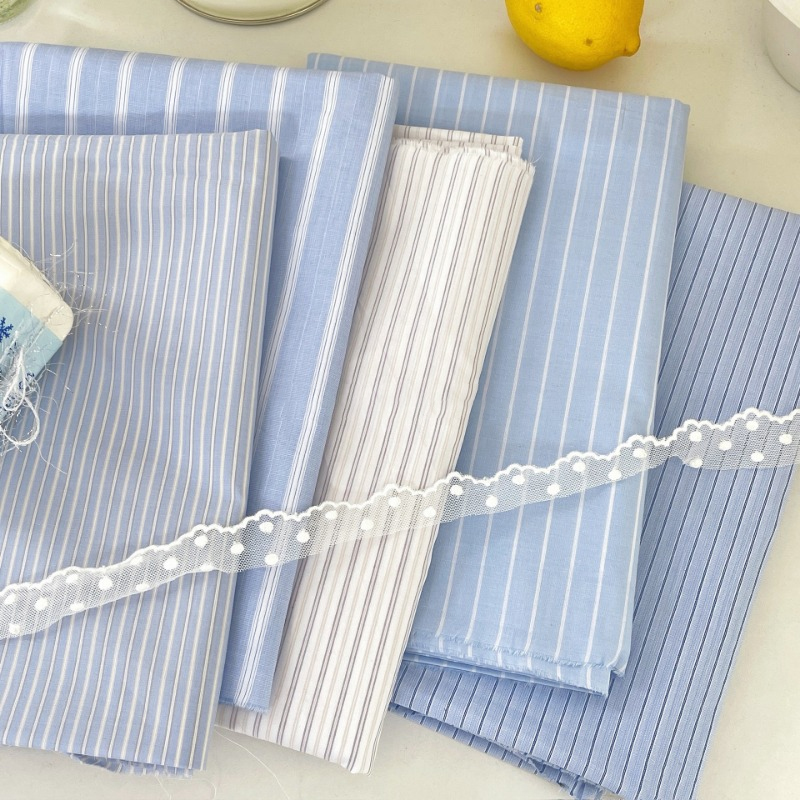 0.5m/2m Kore Tarzı Mavi Çizgil - Home Textiles Plaid incelemesi ve fiyatı