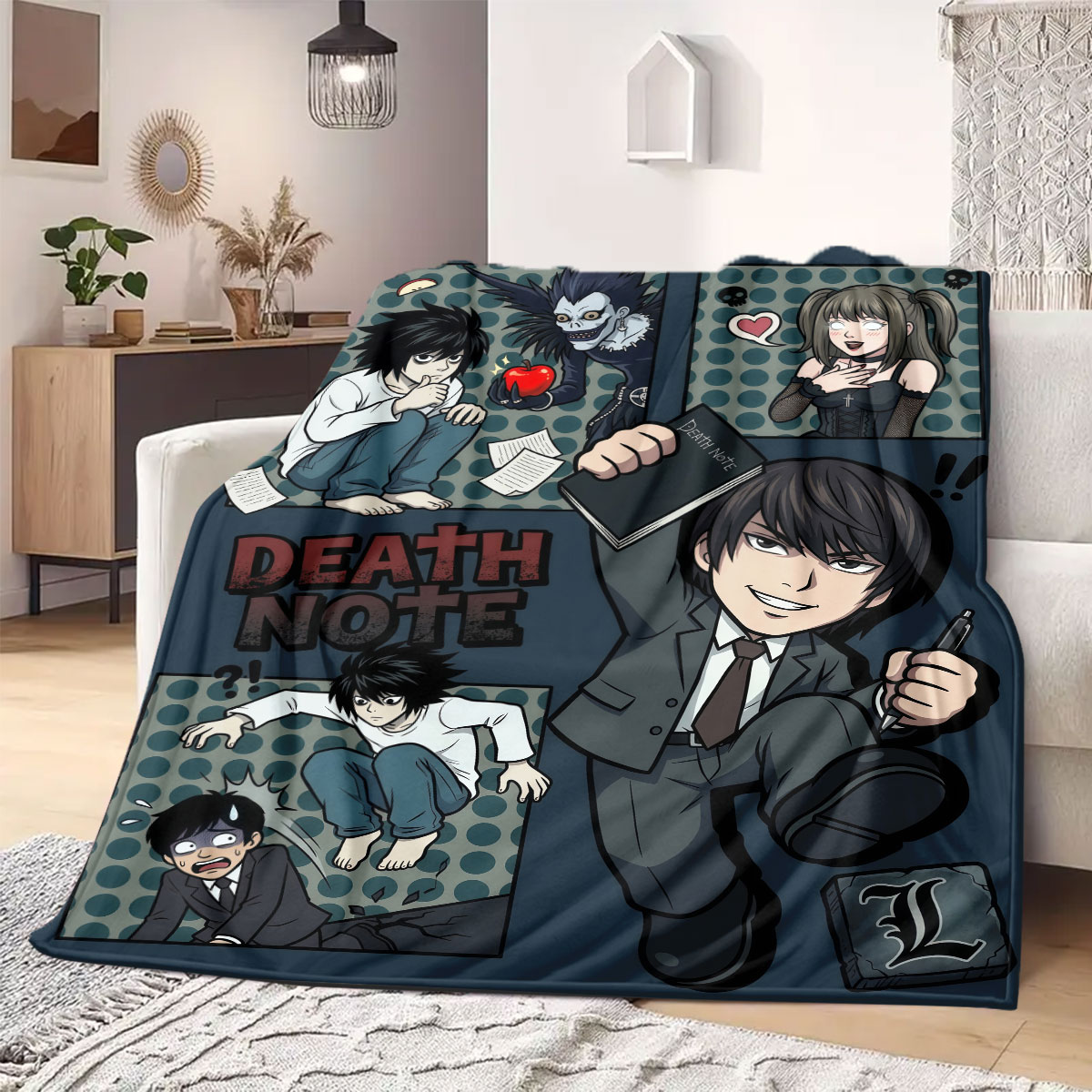 Death Note Grand Karikatür Fla - Home Textiles Notes incelemesi ve fiyatı