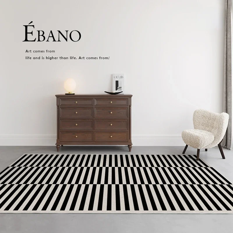 Klasik Retro Siyah Beyaz Çizgi - Home Textiles Plaid incelemesi ve fiyatı